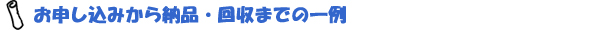 お申し込みから納品までの流れ
